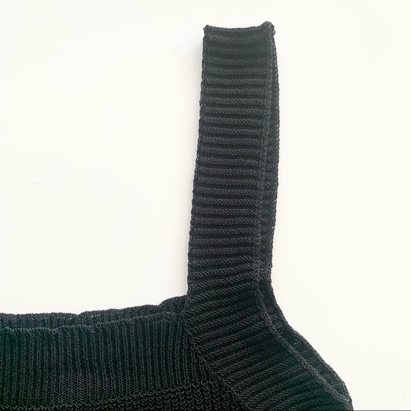 🌸New🌸 Zara Black Sleeveless Knit Sweater Top Sz Small NWT - Picture 4 of 8
